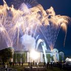 Photo of the Mercedes Arch Swooping over Goodwood
