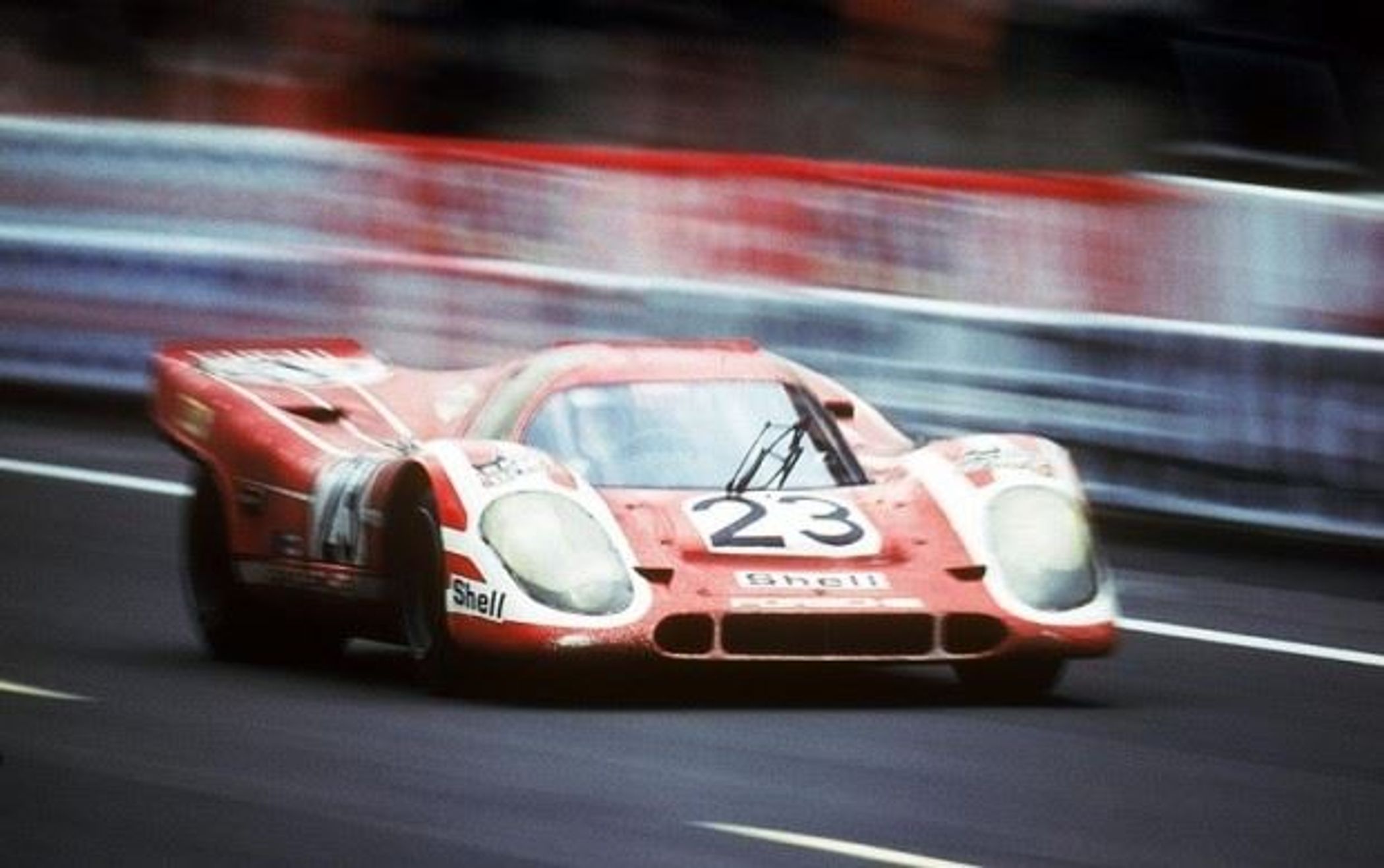 1970 Lemans Poster – Porsche 917, Hans Herrmann & Richard Attwood, SCCA Racing Winner, 12x16