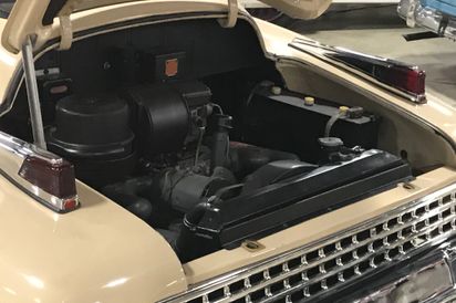Rear Engine bay of the '48 Tucker.  In 2012 a similar car sold at auction for 2.65 million dollars.