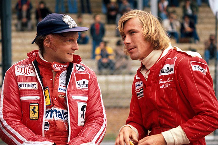 Niki Lauda and James Hunt