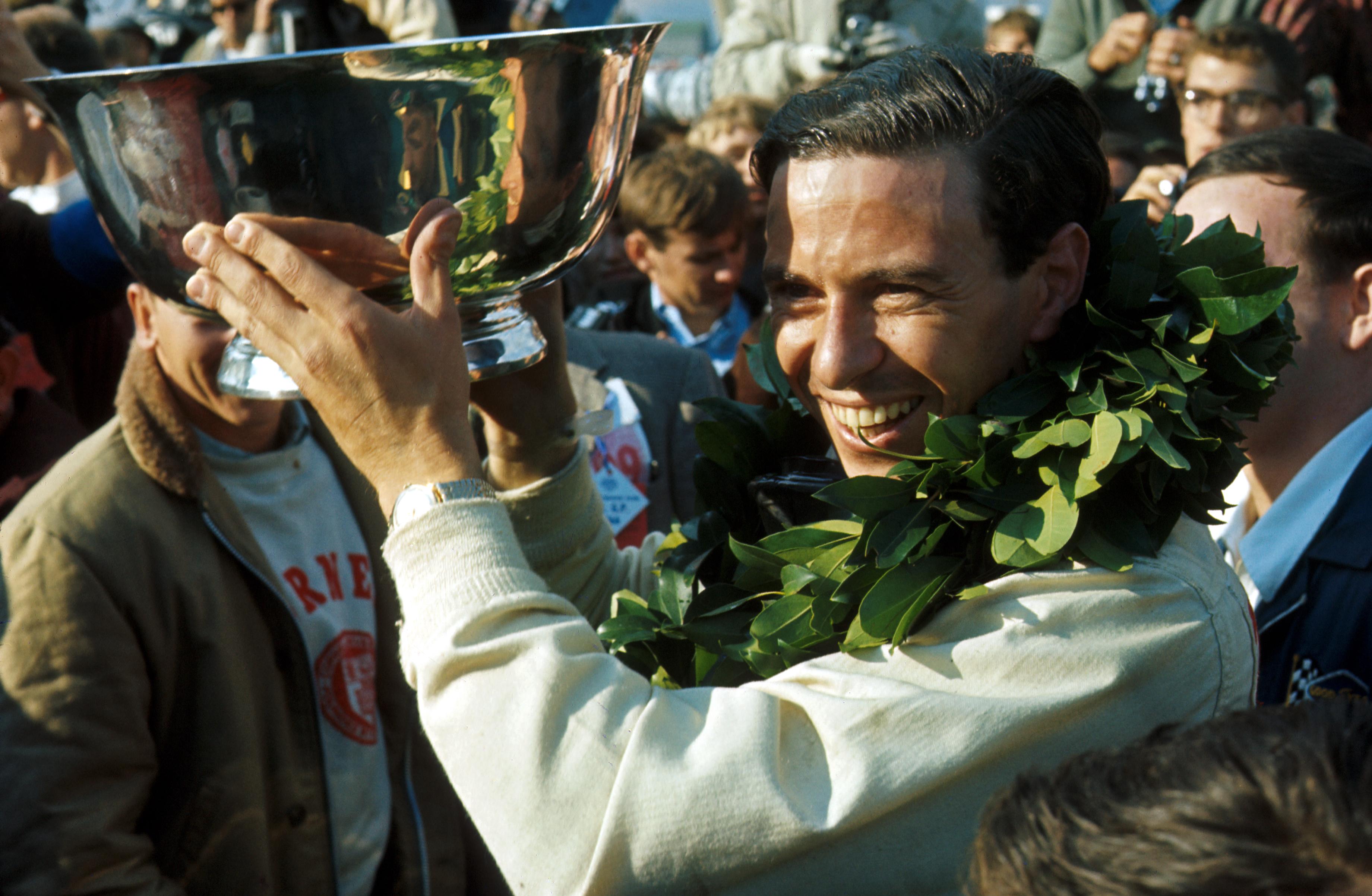 Jim Clark and Indy 500 Trophy